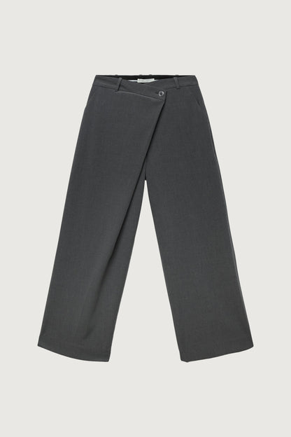 FRONT WRAP STRAIGHT LEG TROUSER