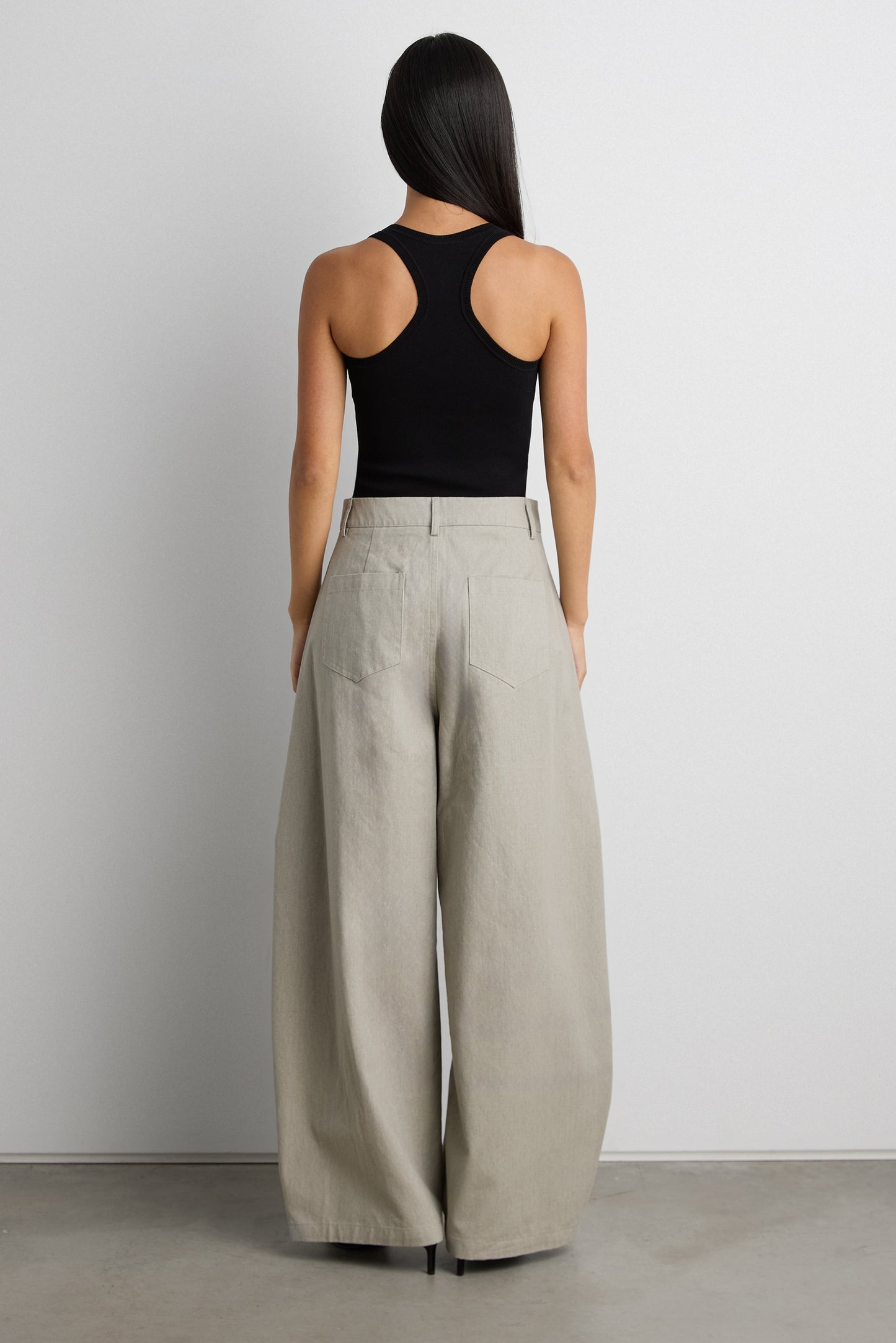 COTTON BARREL PANT