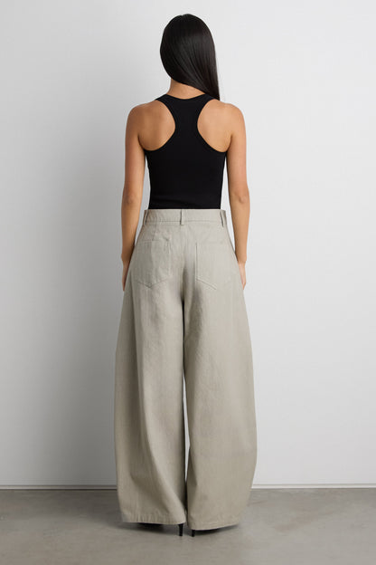 COTTON BARREL PANT