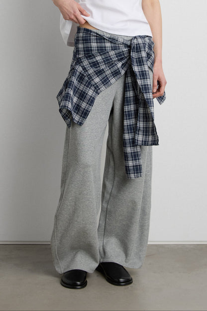 OVERSIZED SWEATPANT WITH LAYERED SHIRT SET