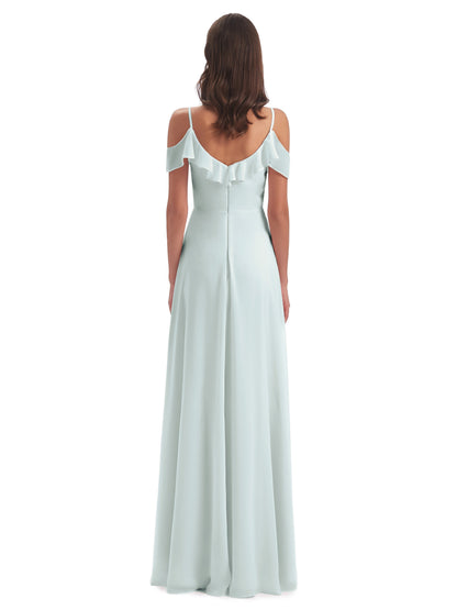 Penelope Sheath Off The Shoulder Long Bridesmaid Dresses