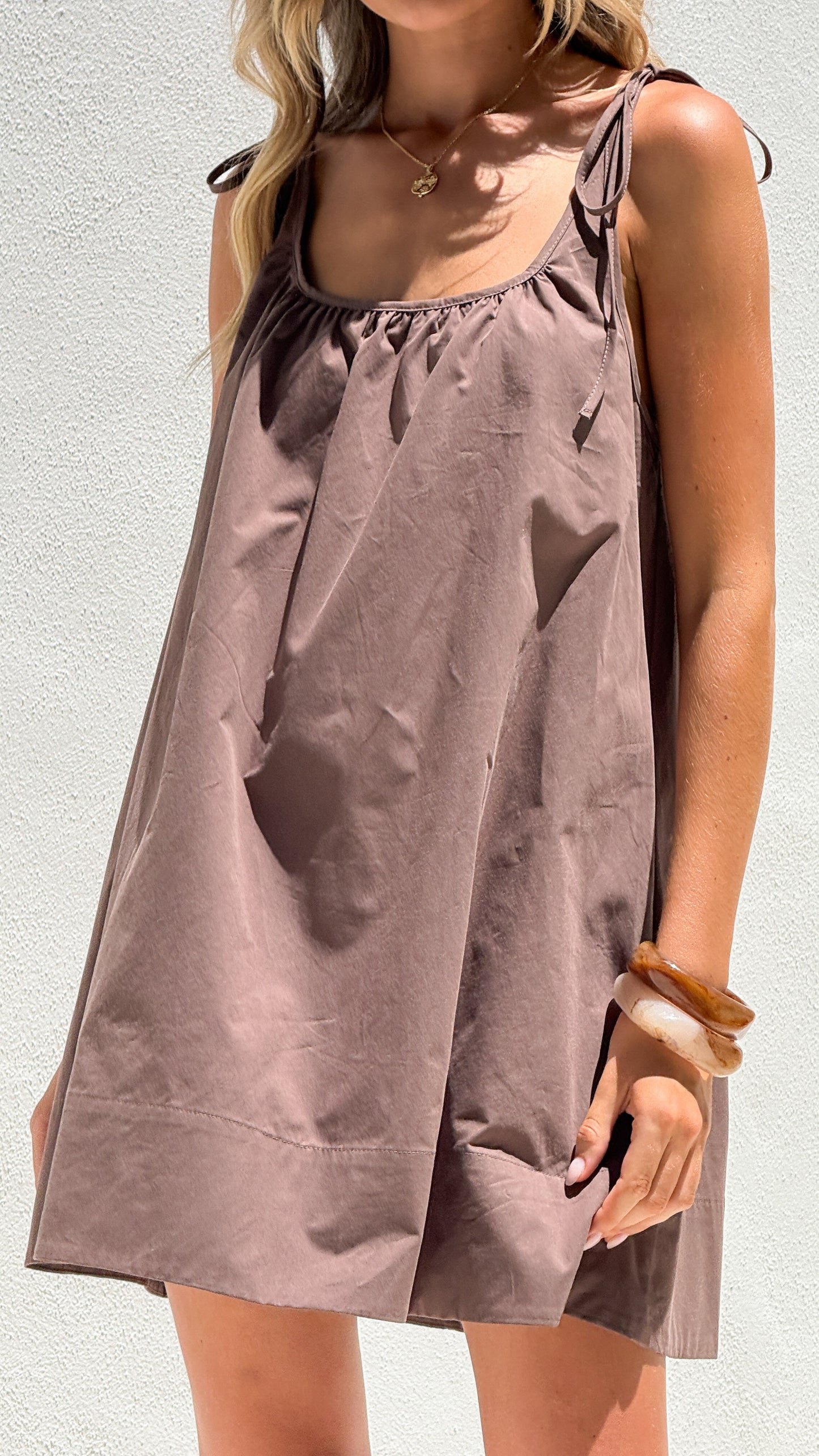 Maylie Mini Dress - Brown