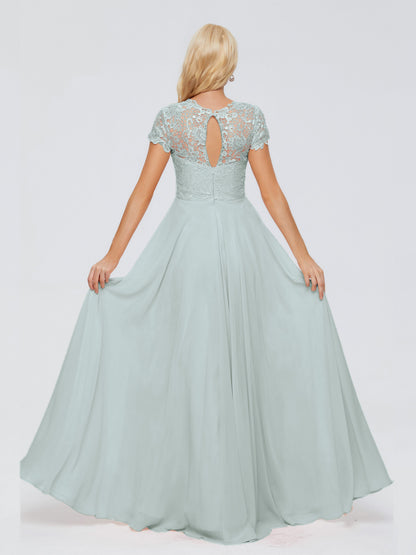 Cicinia Rose A-Line Cap Sleeves Lace Bridesmaid Dresses With Pockets