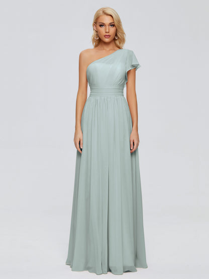 Rylee One Shoulder Chiffon Bridesmaid Dresses