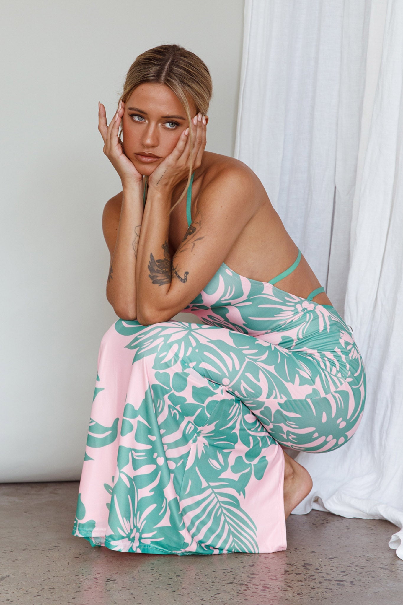 Fiji Feeling Midi Dress Tropical Pink