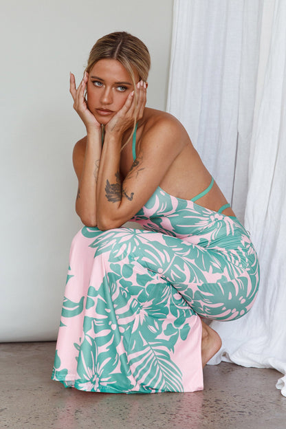 Fiji Feeling Midi Dress Tropical Pink