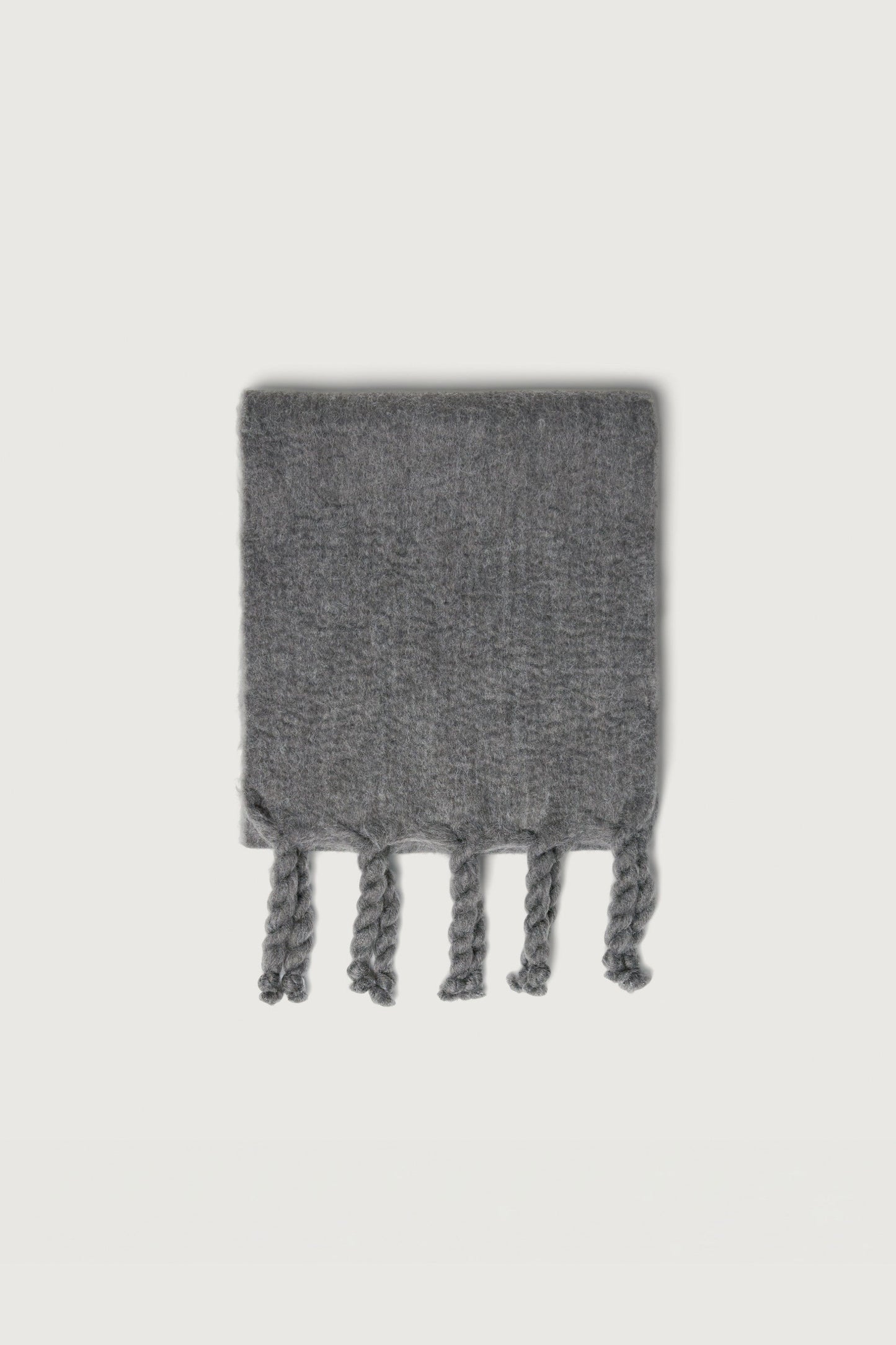 WOOL BLEND SCARF WITH TASSEL