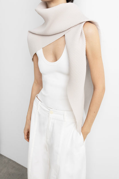PLEATED KNIT SCARF