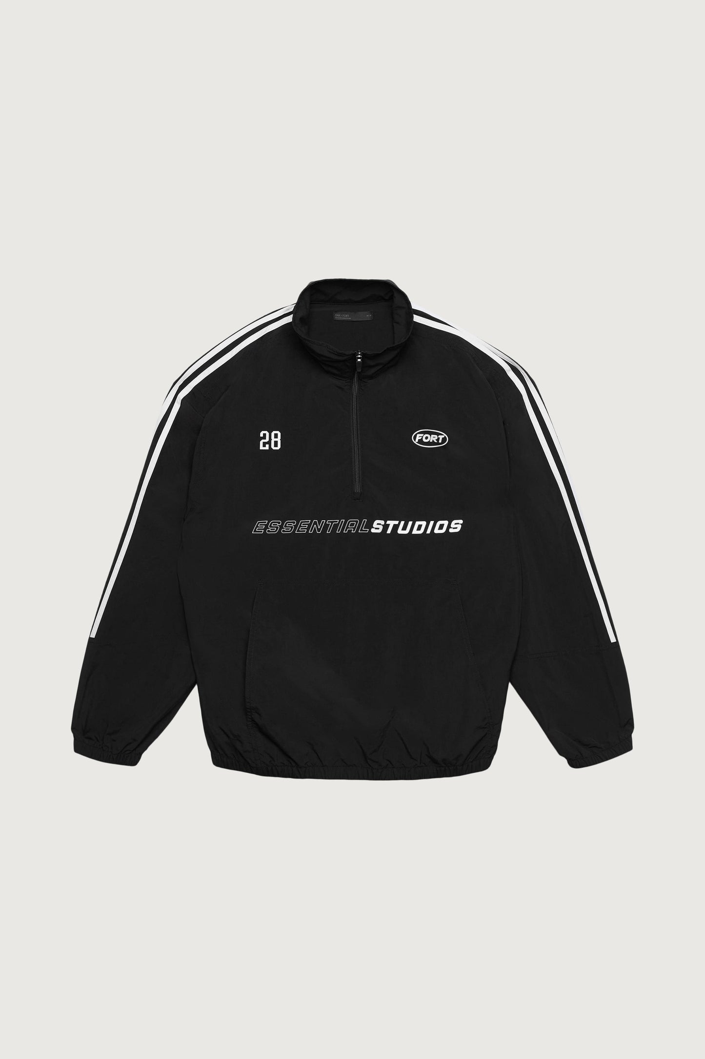 NYLON GRAPHIC PRINT QUARTER-ZIP PULLOVER