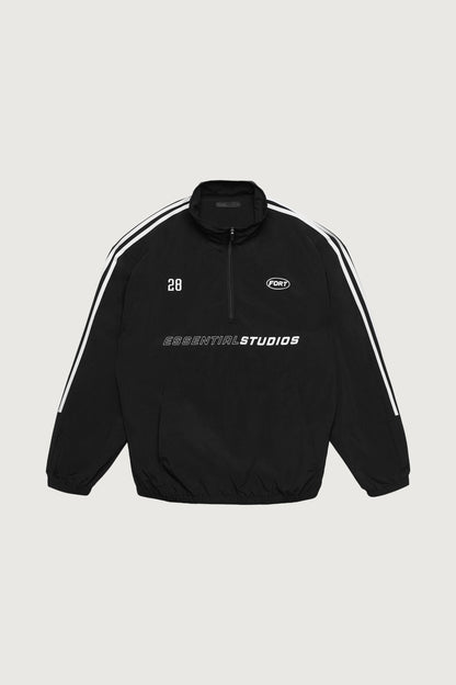 NYLON GRAPHIC PRINT QUARTER-ZIP PULLOVER