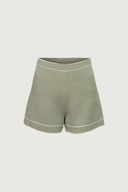 CONTRAST TRIM KNIT SHORT