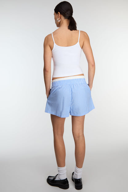 STRIPED COTTON POPLIN BOXER SHORT