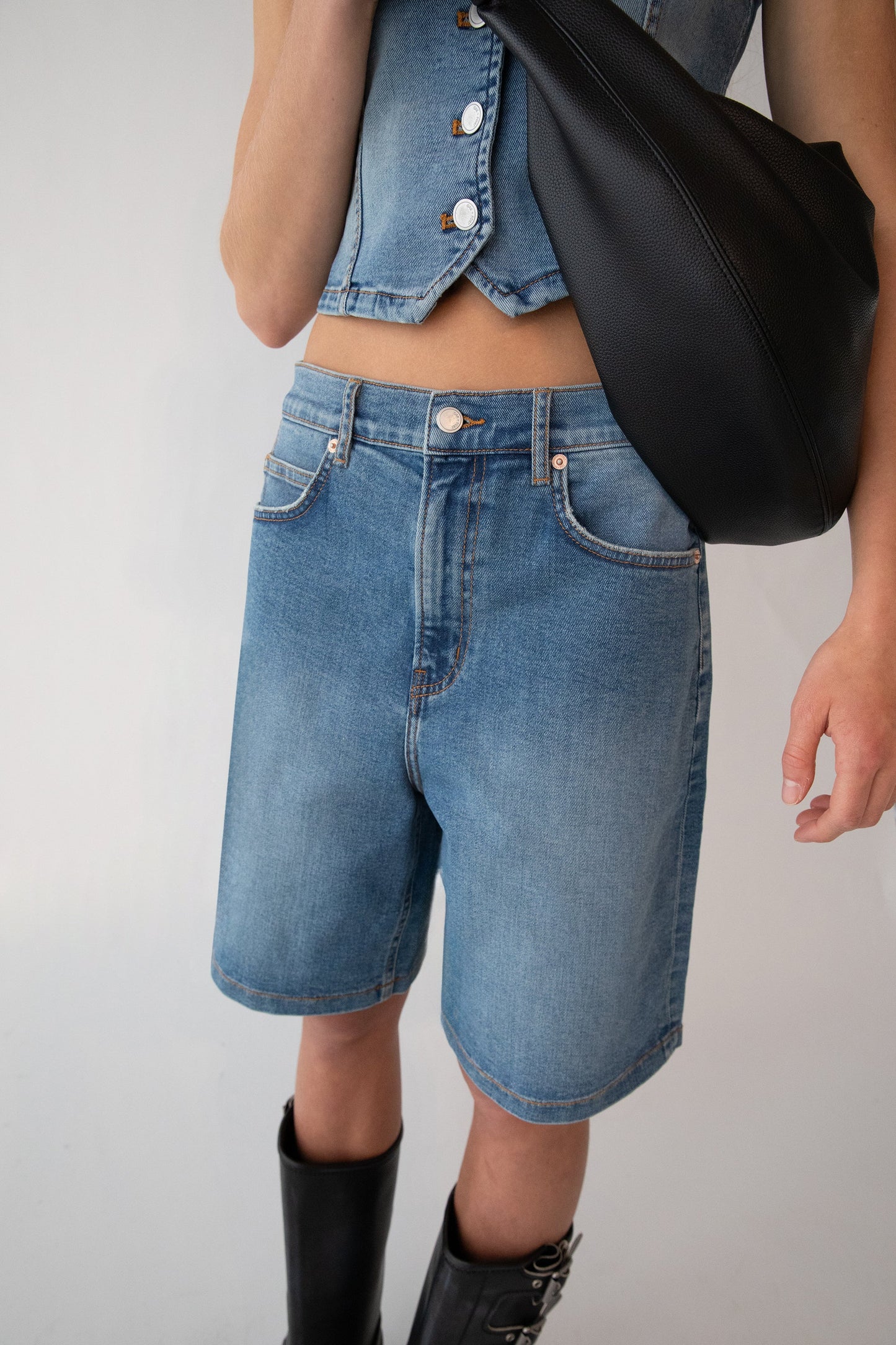 STRETCH DENIM JORT