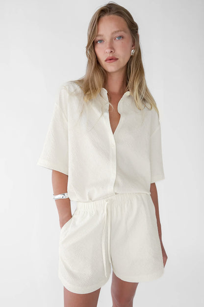 SEERSUCKER DRAWSTRING SHORT