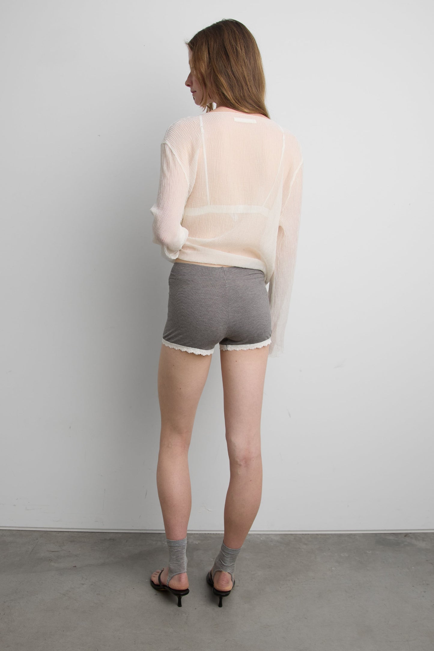 COTTON BLEND LACE SHORTS