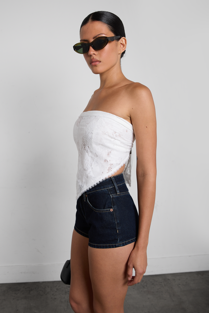 LOW RISE MICRO JEAN SHORT