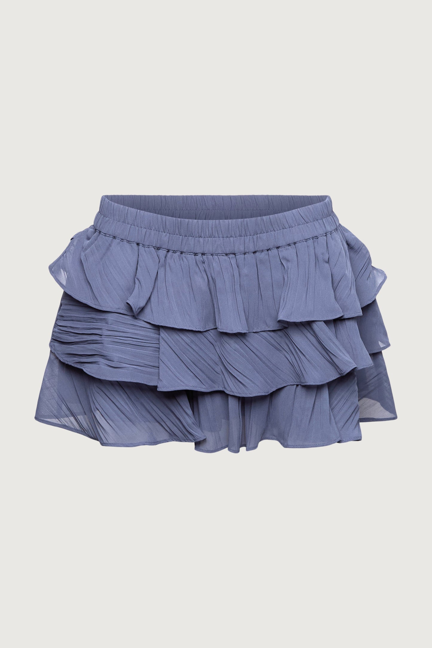 RUFFLED TIERED CHIFFON MINI SKORT