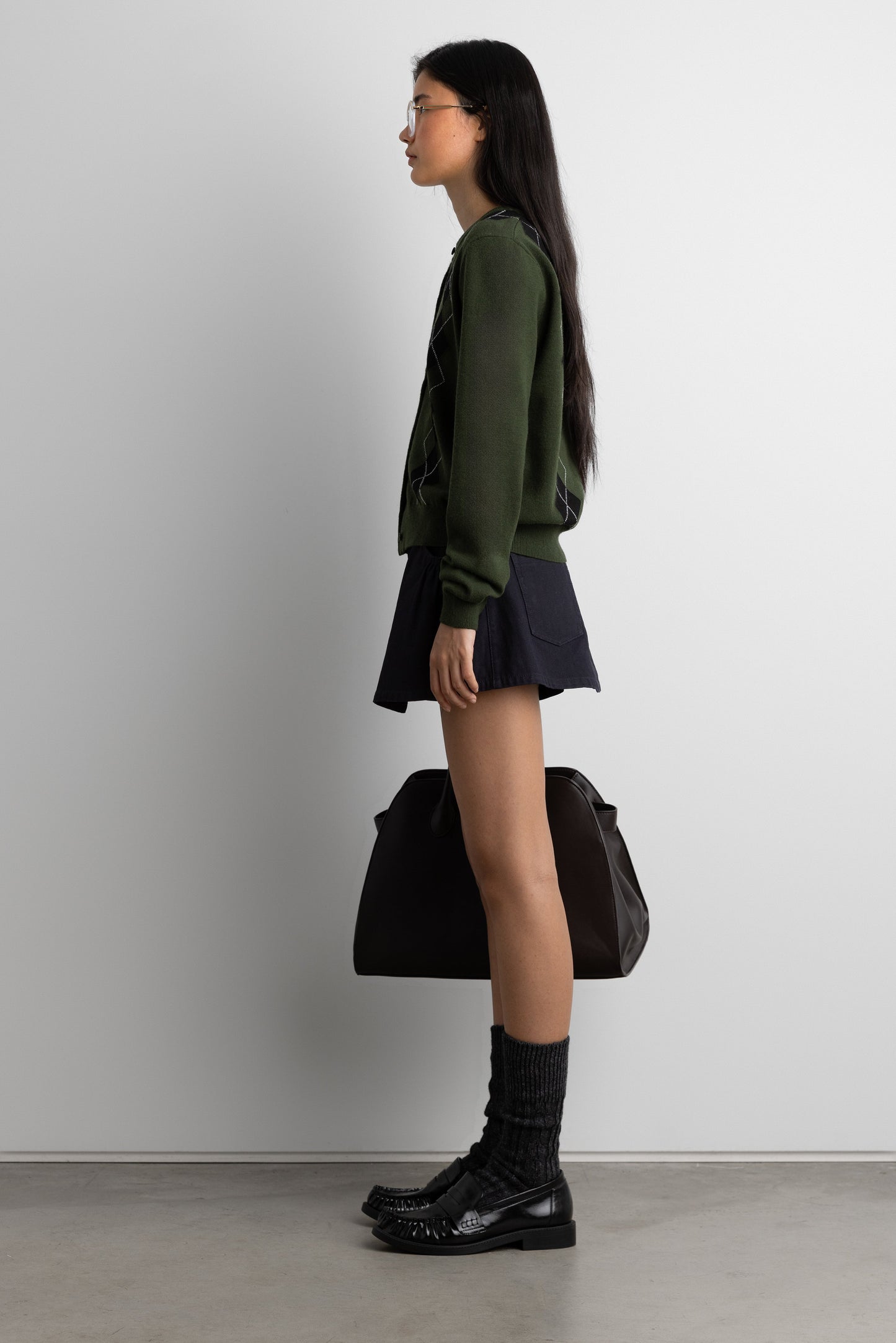 MINI CANVAS PLEATED SKORT