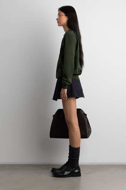 MINI CANVAS PLEATED SKORT