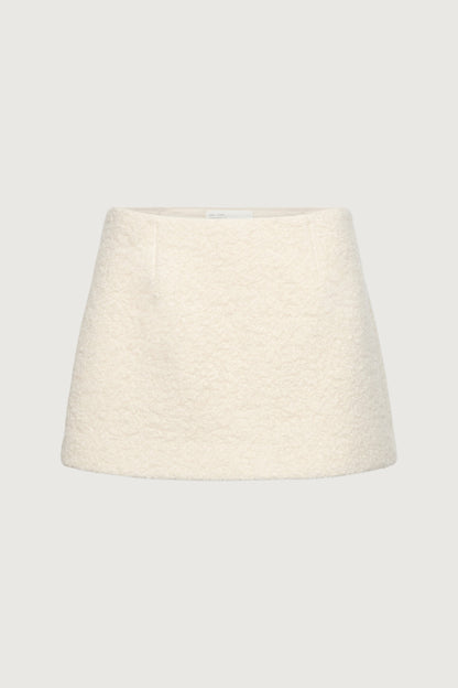 BOUCLE WOOL BLEND MINI SKIRT