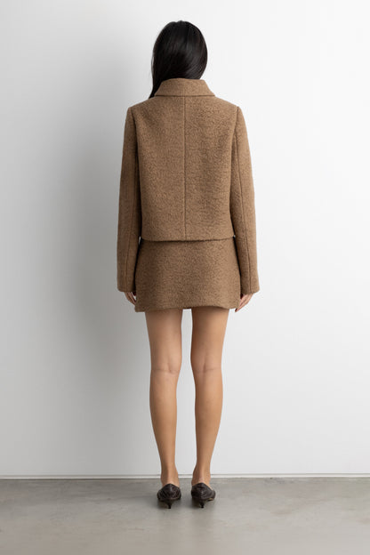 BOUCLE WOOL BLEND MINI SKIRT