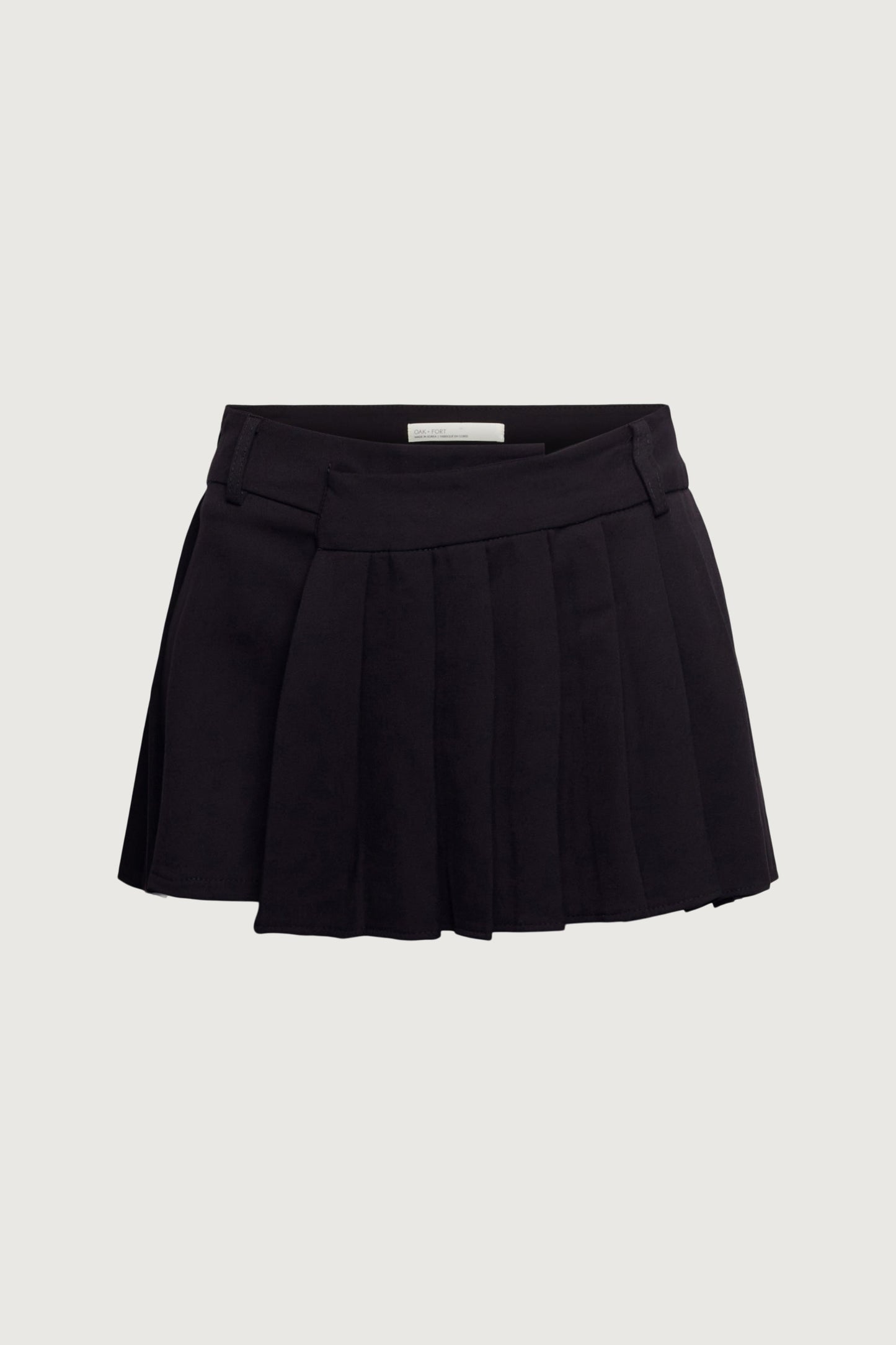 PLEATED WRAP MINI SKORT