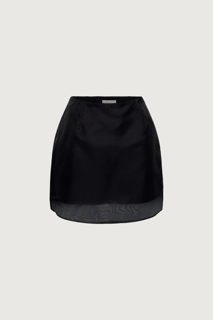 SHEER LAYERED MINI SKIRT