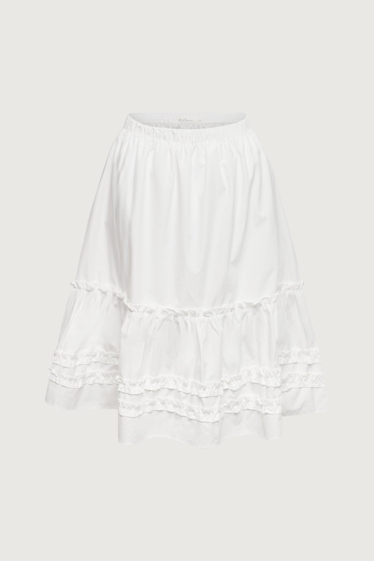 RUFFLED MIDI SKIRT