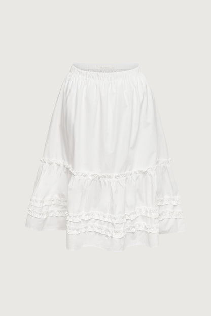 RUFFLED MIDI SKIRT