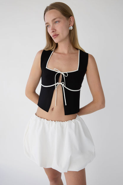 MINI BUBBLE ELASTIC SKIRT