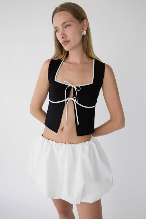 MINI BUBBLE ELASTIC SKIRT
