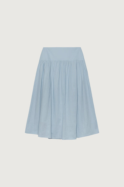 LINEN MIDI SKIRT