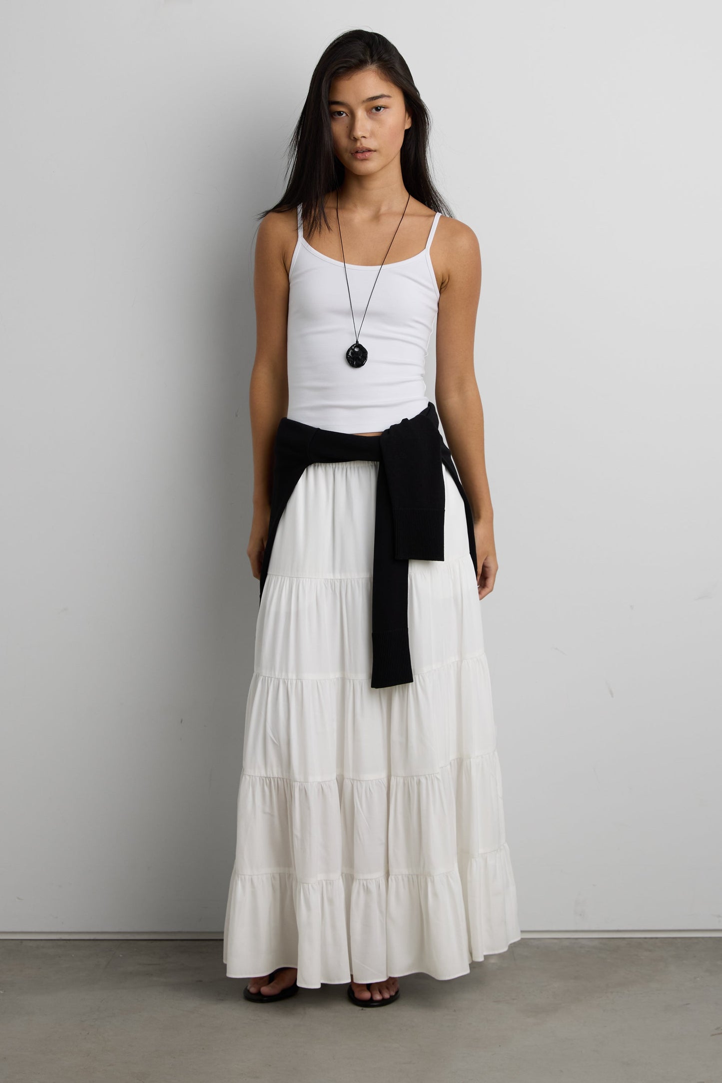 TIERED MAXI SKIRT