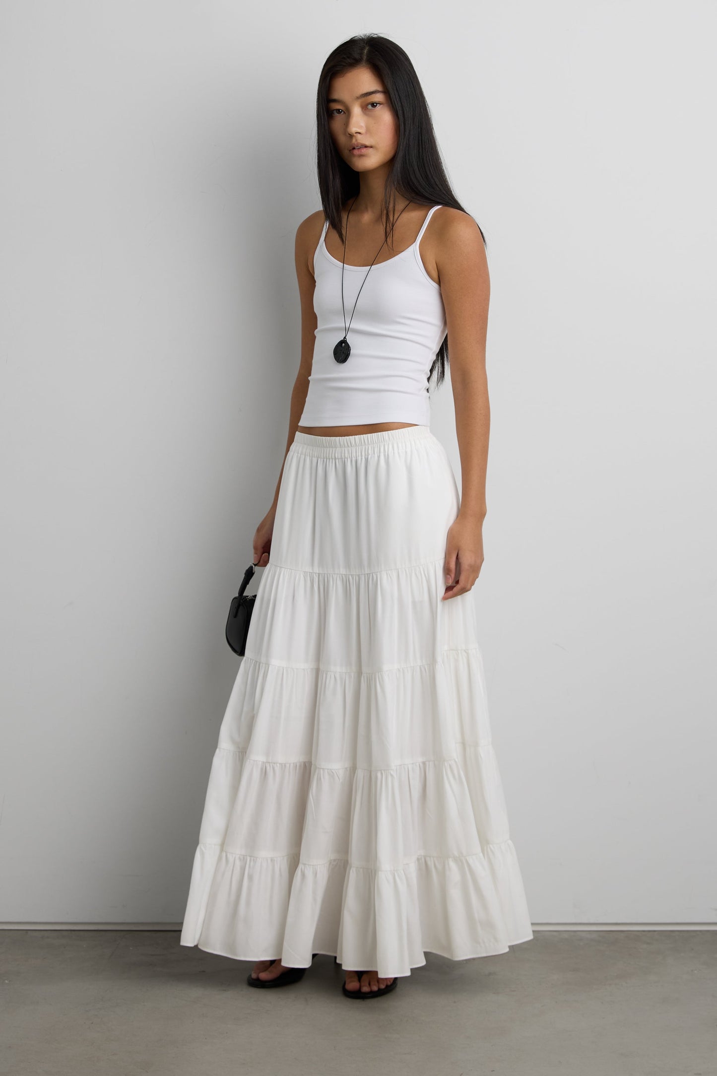 TIERED MAXI SKIRT