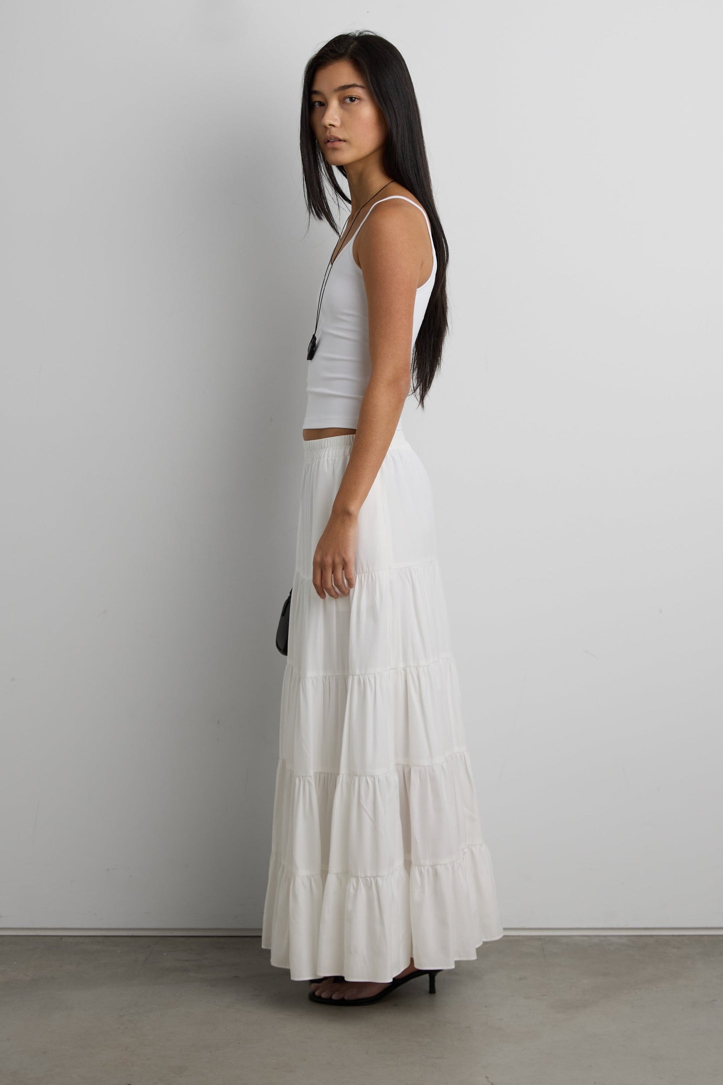 TIERED MAXI SKIRT