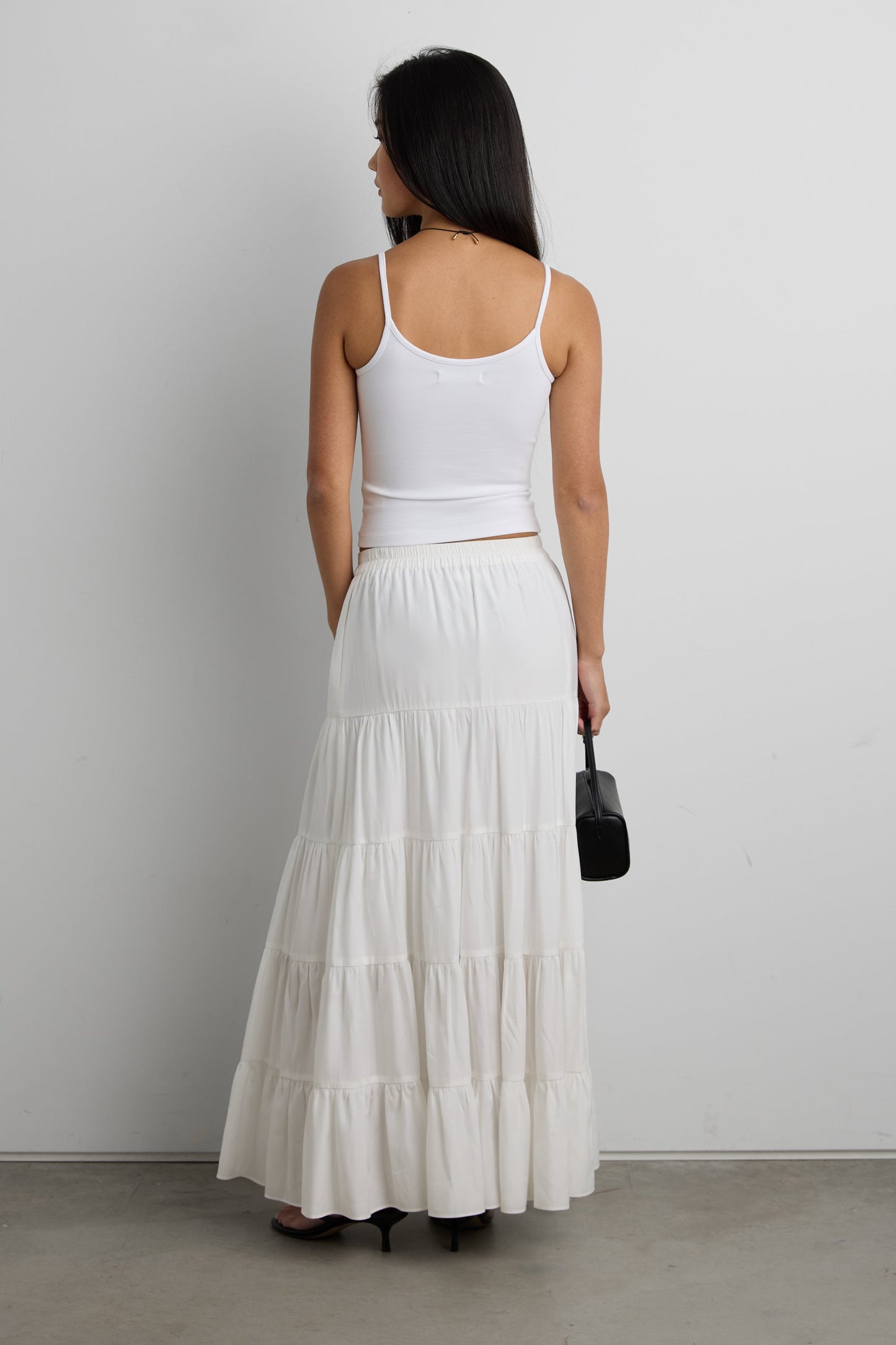 TIERED MAXI SKIRT