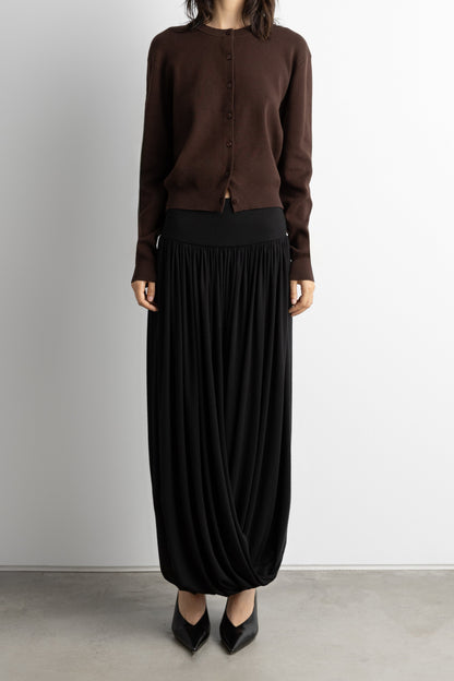DRAPED MIDI SKIRT