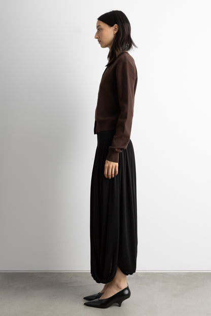 DRAPED MIDI SKIRT