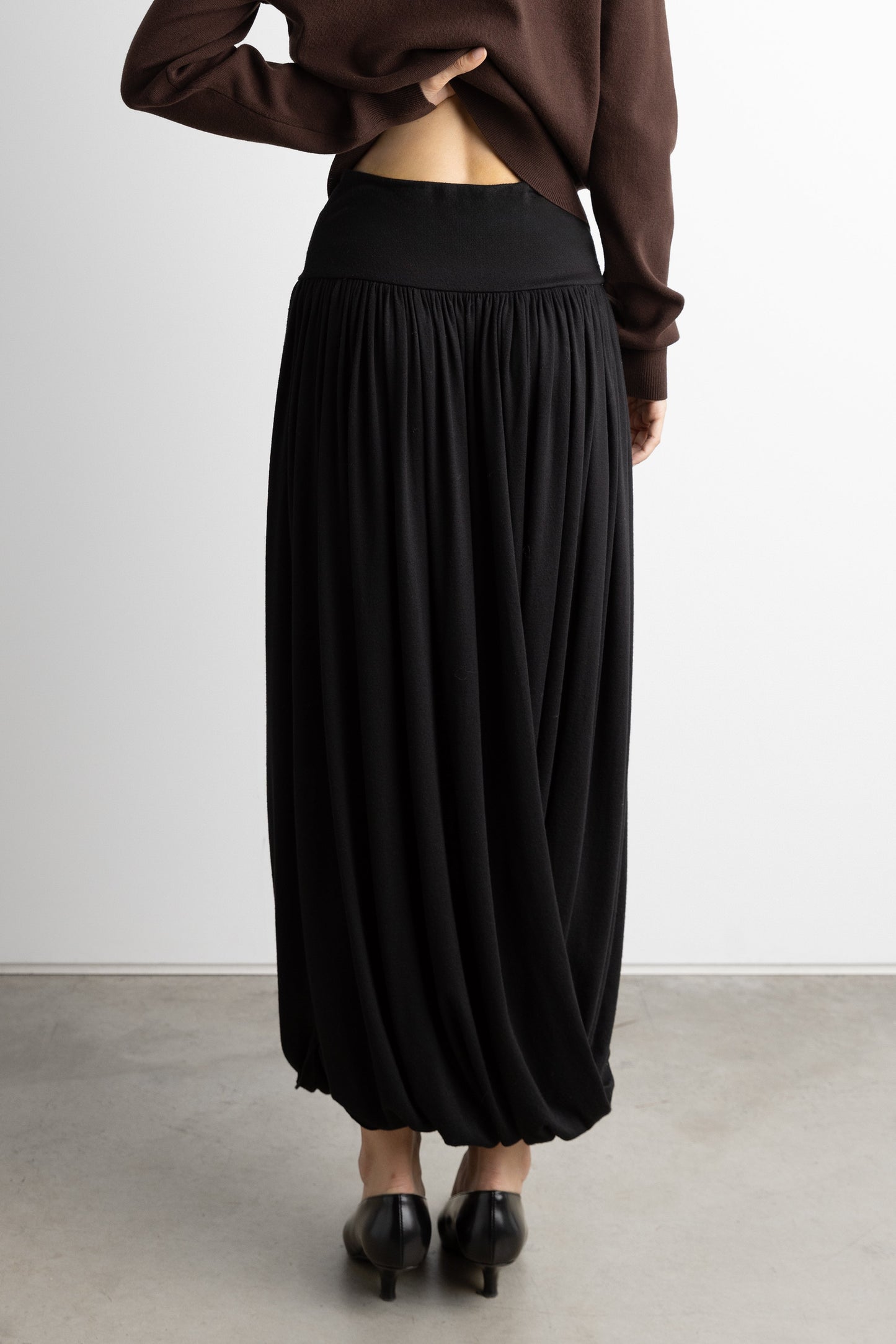 DRAPED MIDI SKIRT
