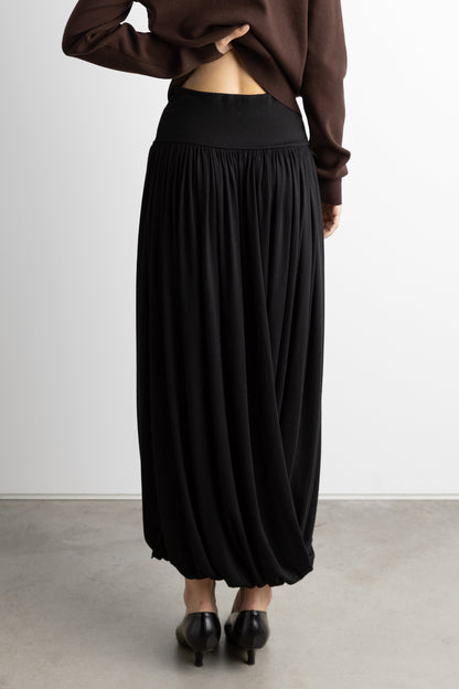 DRAPED MIDI SKIRT