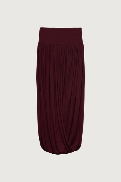 DRAPED MIDI SKIRT