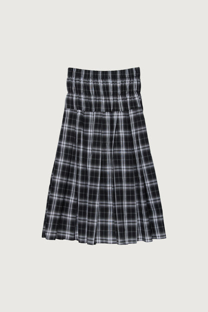 PLAID MIDI SKIRT