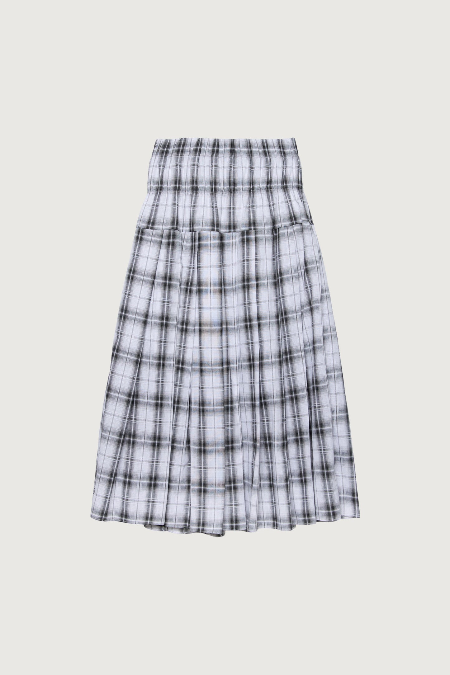 PLAID MIDI SKIRT