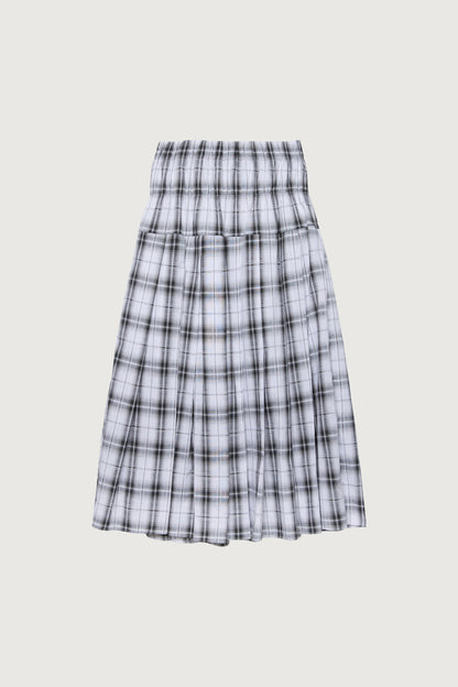 PLAID MIDI SKIRT