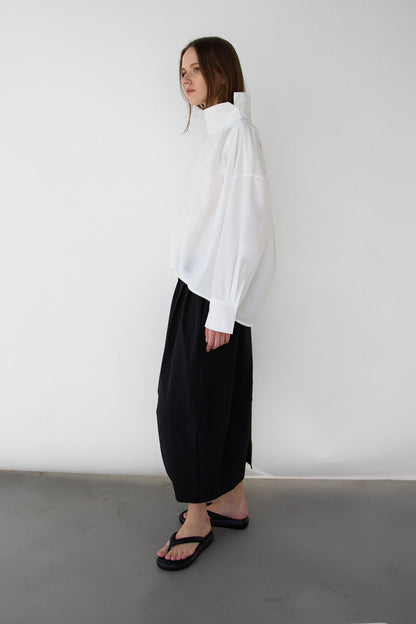 PINTUCKED MAXI SKIRT