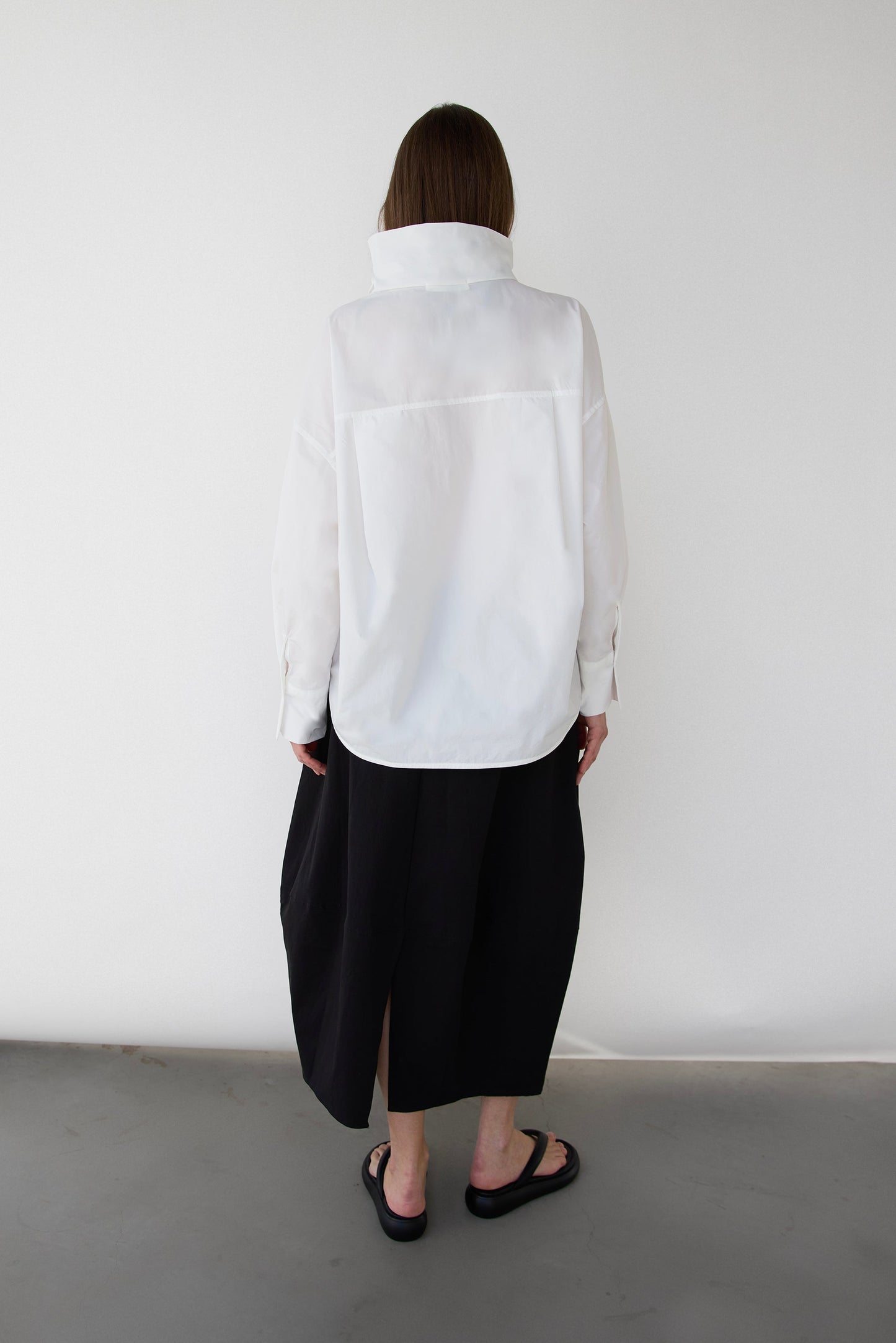 PINTUCKED MAXI SKIRT