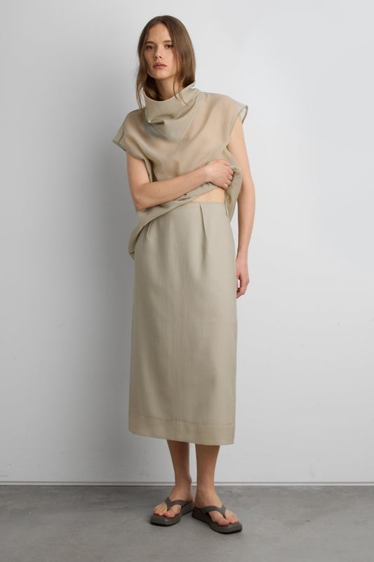 H-LINE MIDI SKIRT