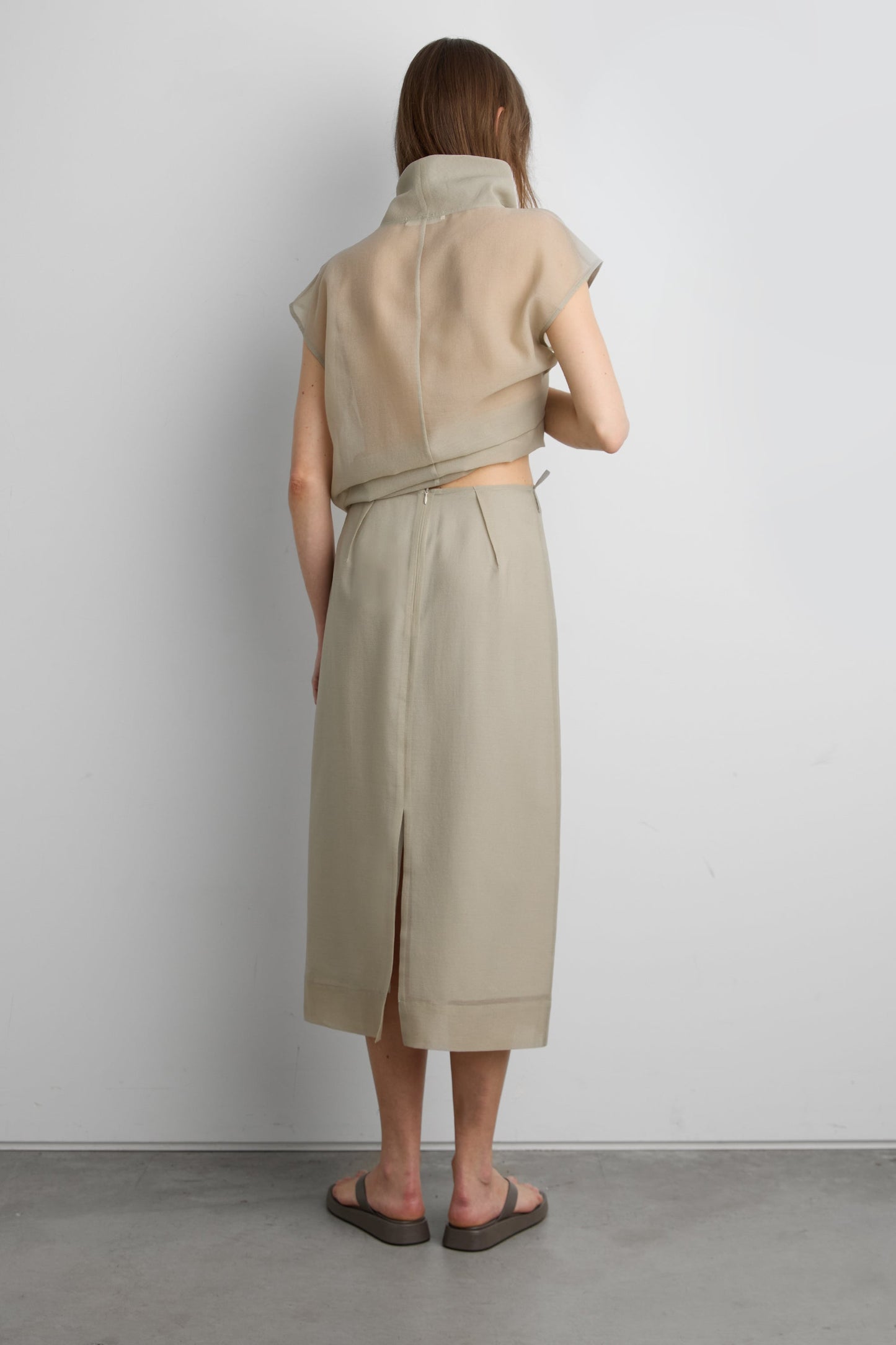 H-LINE MIDI SKIRT