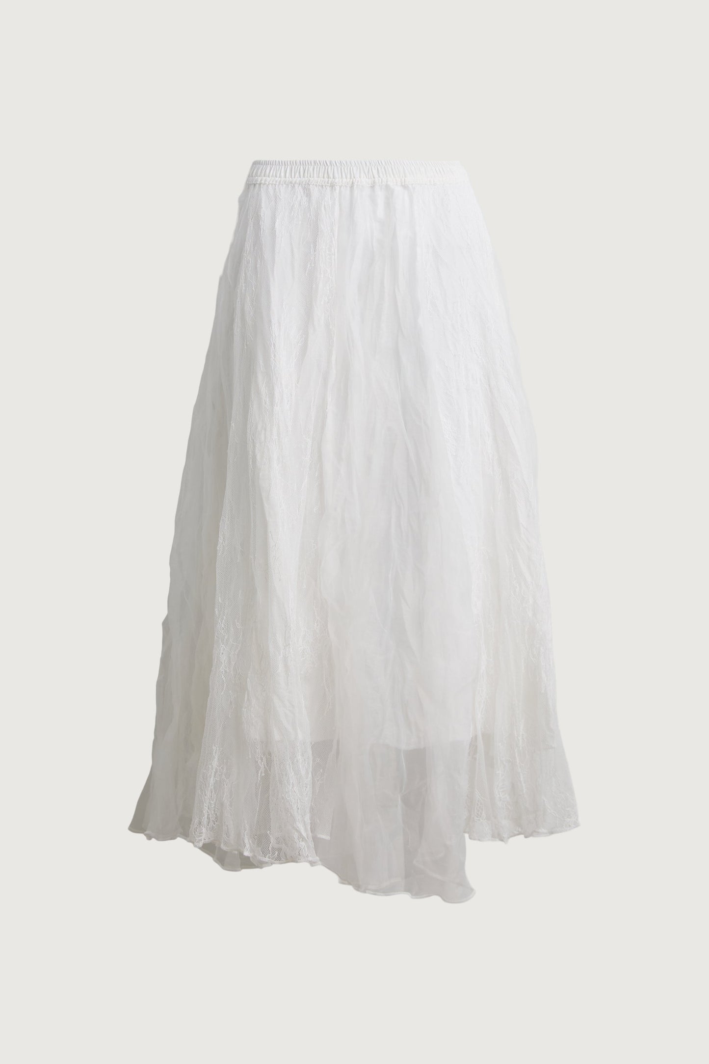 BOHO LACE OVERLAY MAXI SKIRT