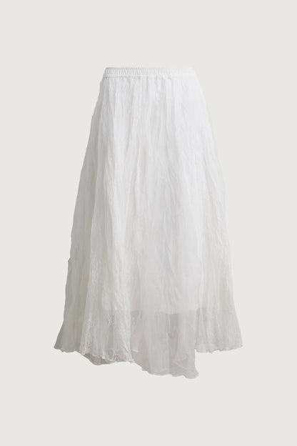 BOHO LACE OVERLAY MAXI SKIRT